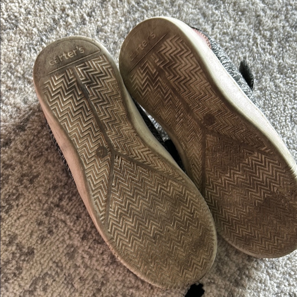 Carter's Black and Gray Sneakers with Lace-Up Design - Picture 5 of 5